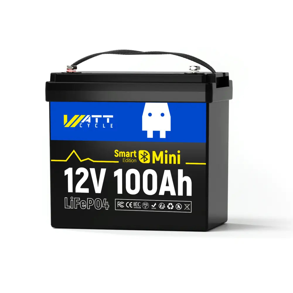 WattCycle 100Ah LiFePO4 12V Smart Batterie mit Bluetooth Überwachung